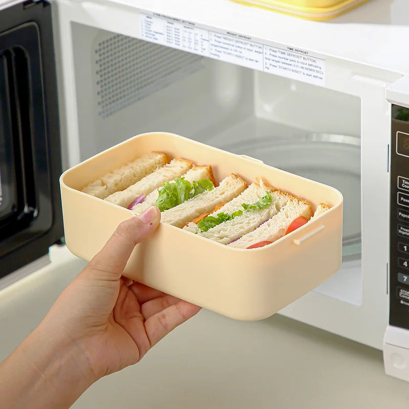 Yellow Picnic Lunch Box Double Layer