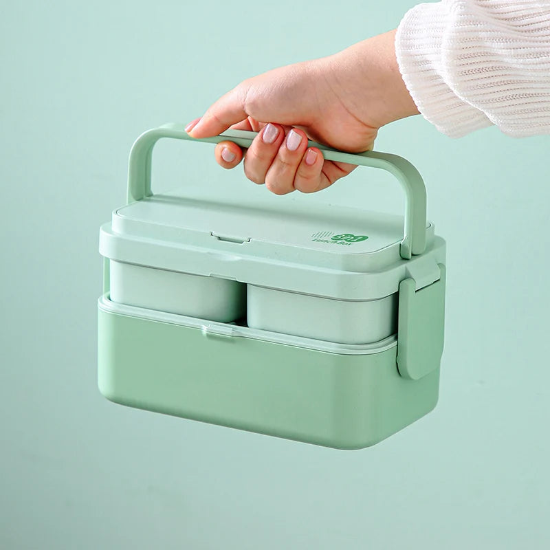 Green Bamboo Fiber Lunch Box