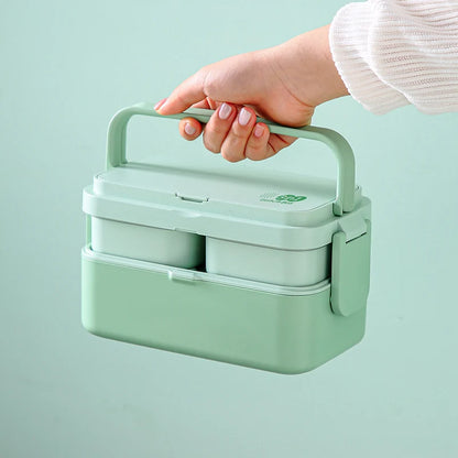 Green Bamboo Fiber Lunch Box